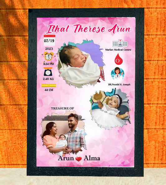 Birth Record Frame – Celebrate the First Chapter of Life