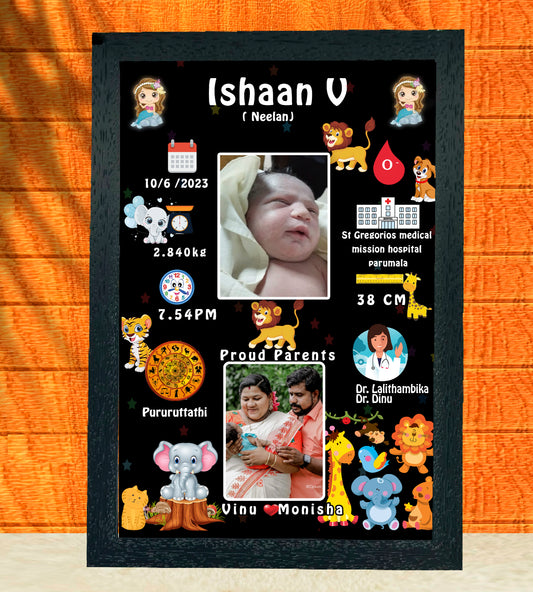 Birth Record Frame – Celebrate the First Chapter of Life