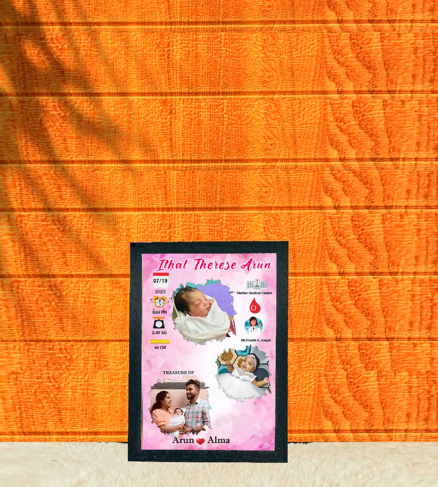 Birth Record Frame – Celebrate the First Chapter of Life