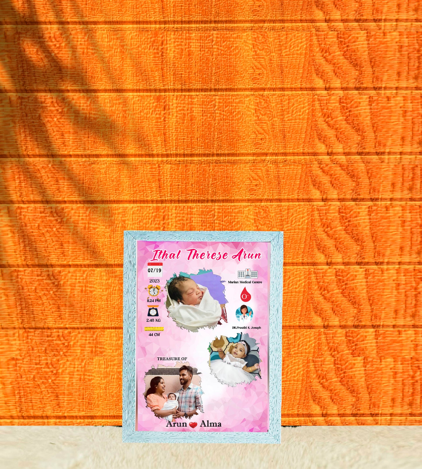 Birth Record Frame – Celebrate the First Chapter of Life