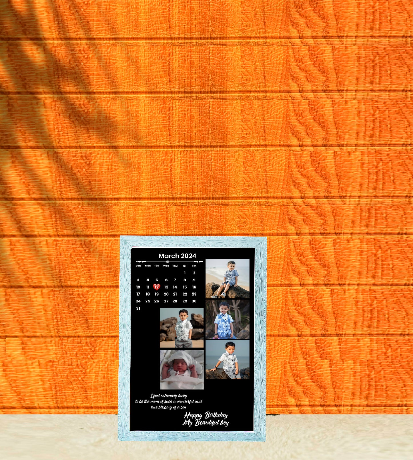 Black Theme Calendar Date Highlight Frame