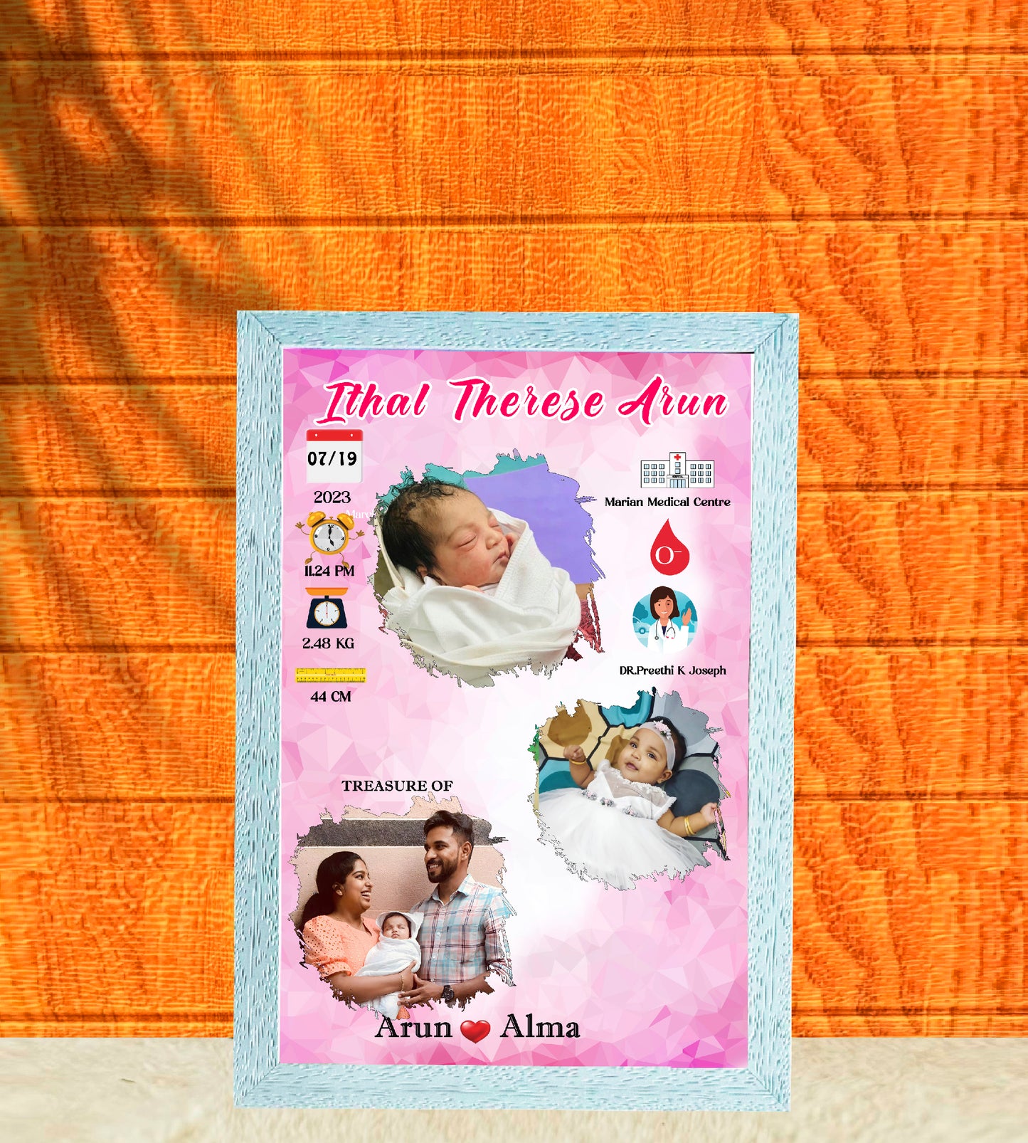 Birth Record Frame – Celebrate the First Chapter of Life