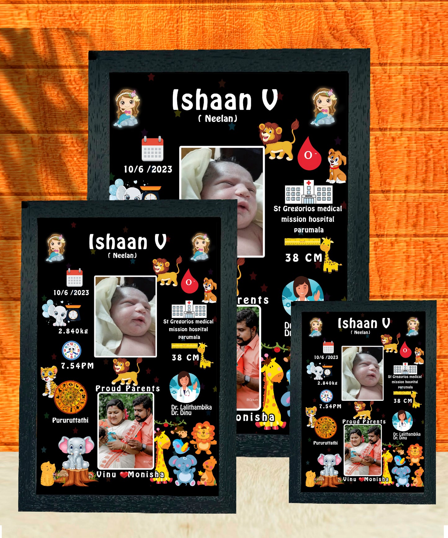 Birth Record Frame – Celebrate the First Chapter of Life