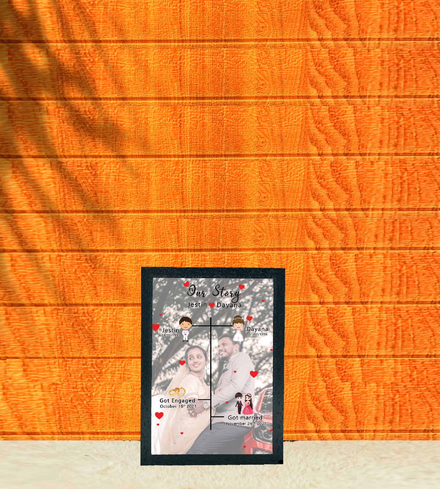 Our Love/Wedding Story frame